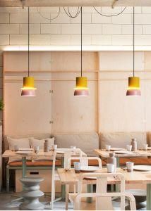 Modern Indoor Yellow and Pink Metal Restaurant decoration Chandelier Pendant Light