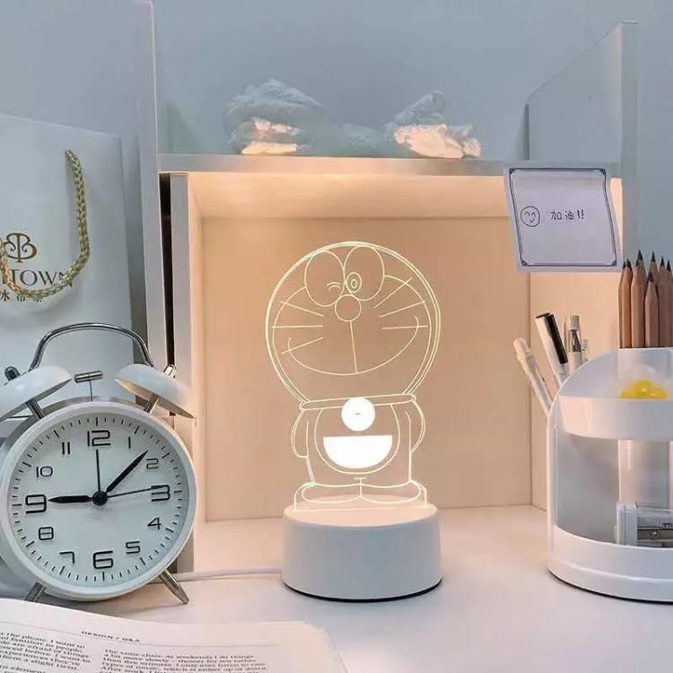 Creative Bedroom Cartoon Kids USB Bedside Lamp Table Lamp Holiday Gift Small LED 3D Night Light