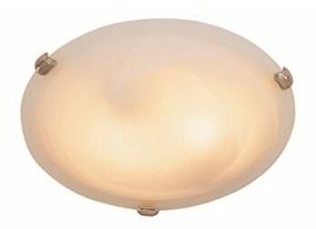 Simple Round Ceiling Lamp with Alabaster Glass