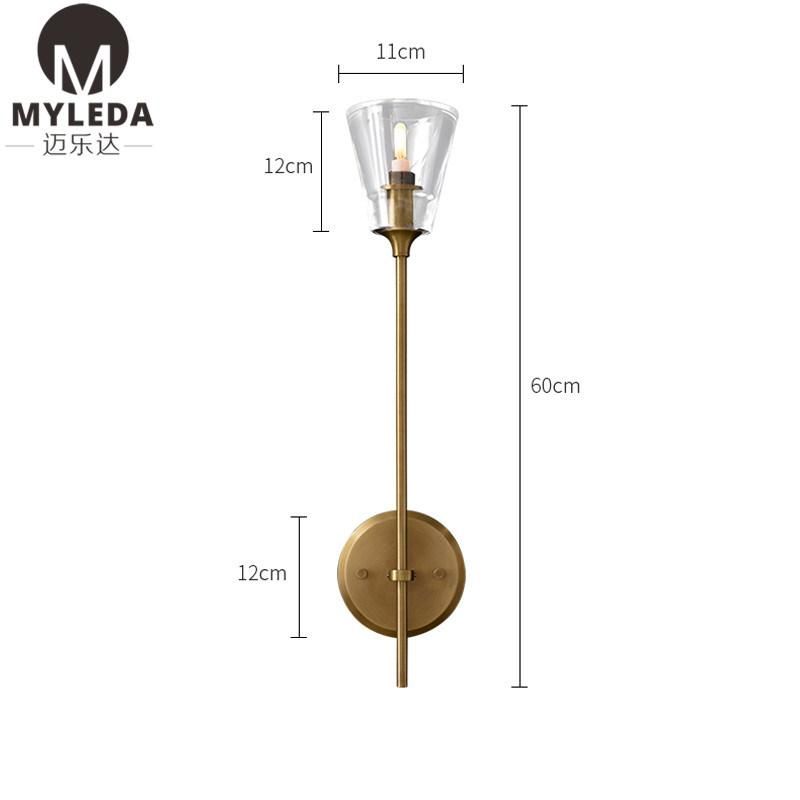 Modern E14 2 Branch Glass Crystal LED Chandelier Wall Light