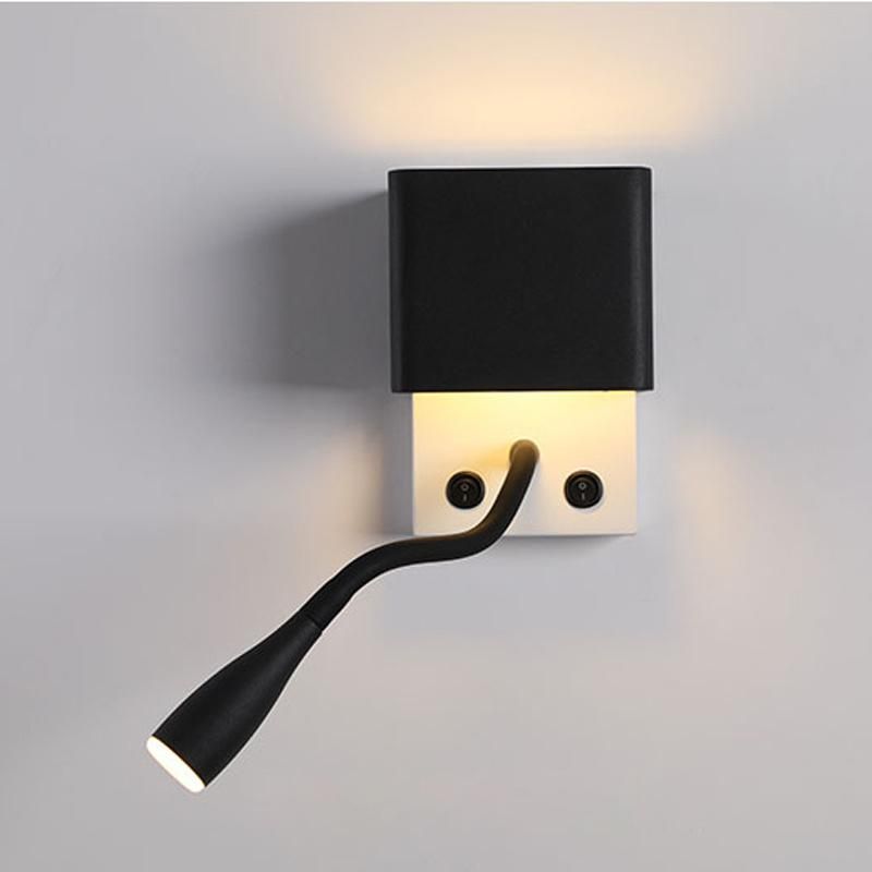Bedside Lamp Reading Light Modern Simple Study Bedroom Hotel Guest Room Wall Lamp