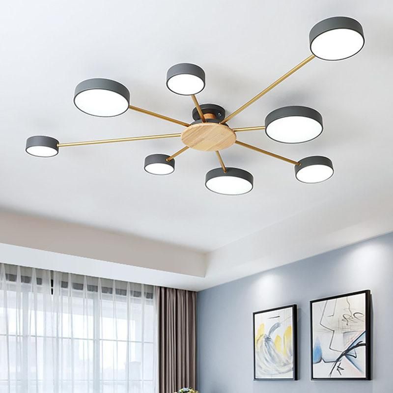 Bedroom Living Room Ceiling Chandelier Bedroom Nordic Wooden Ceiling Light (WH-WA-18)