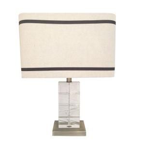 Elegant Design Hotel Crysstal Table Lamp with Square Fabric Lamp Shade