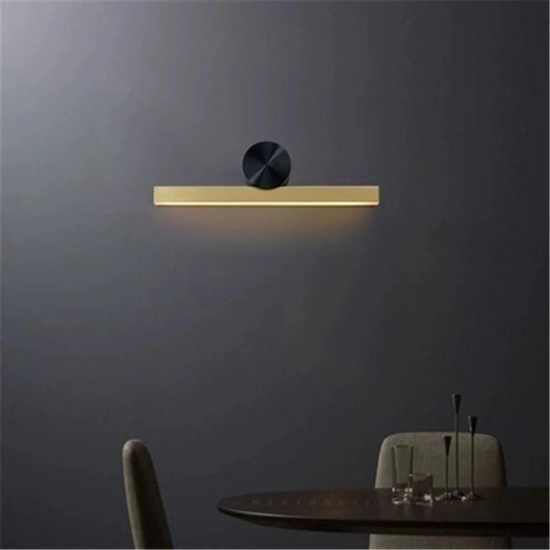 Gold Brass LED Wall Lamp Creative Nordic Minimalist Wall Lamp (WH-OR-104)