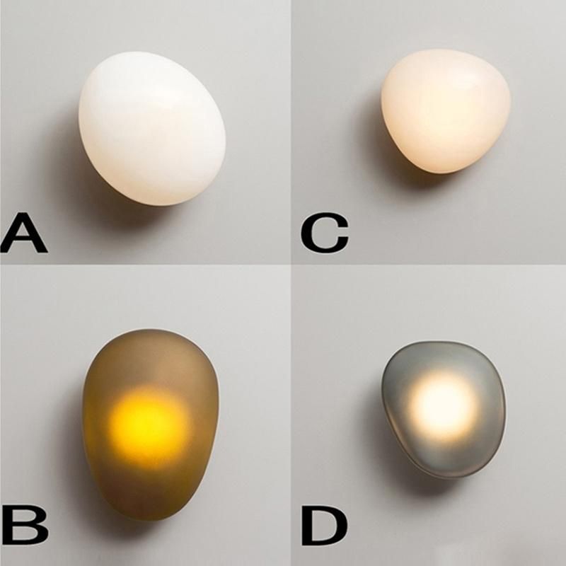 Nordic Postmodern Minimalist Cobblestone Chandelier Designer Creative Personality Bedroom Bedside Restaurant Glass Lamps Pendant Light