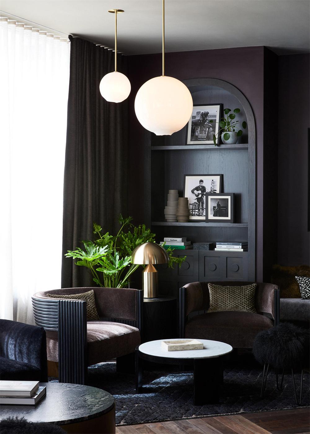2022 Modern Postmodern Gradual Change Creative Glass Ball Pendant Light for Living Room Dining Room Bed Room