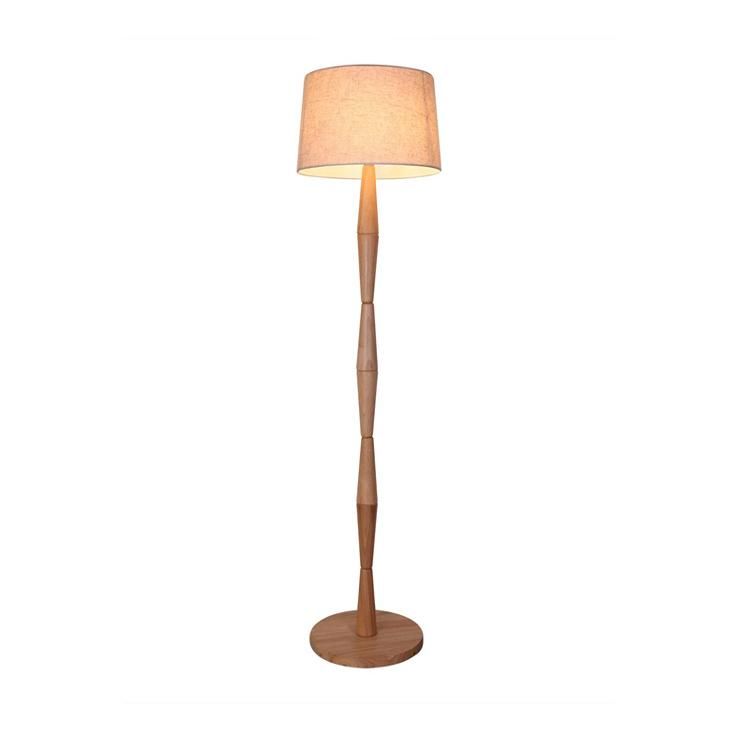 Modern Wooden Column Floor Standing Lamp for Living Room