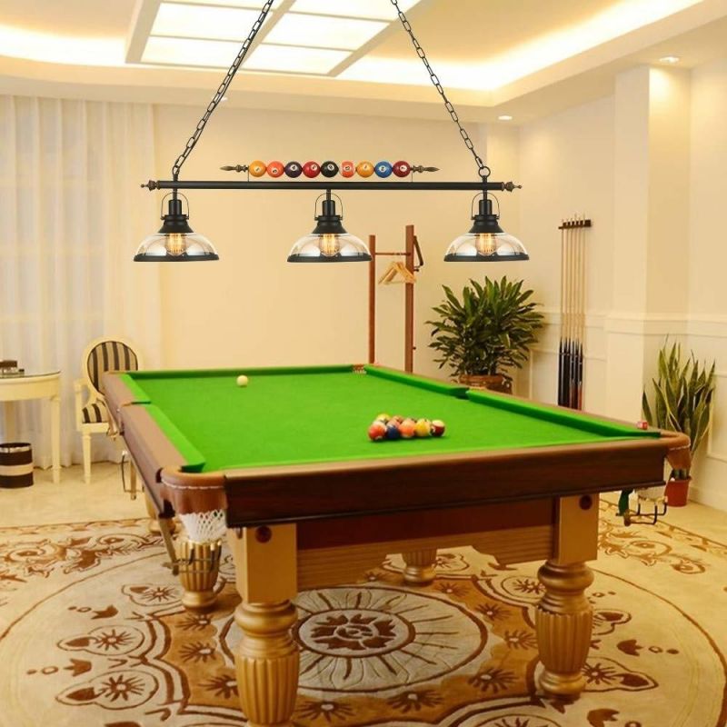 Vintage 3 Lights Light Metal Pendant Lamp with Glass Shade for Special Billiard Antique Pendant Light (WH-VP-86)