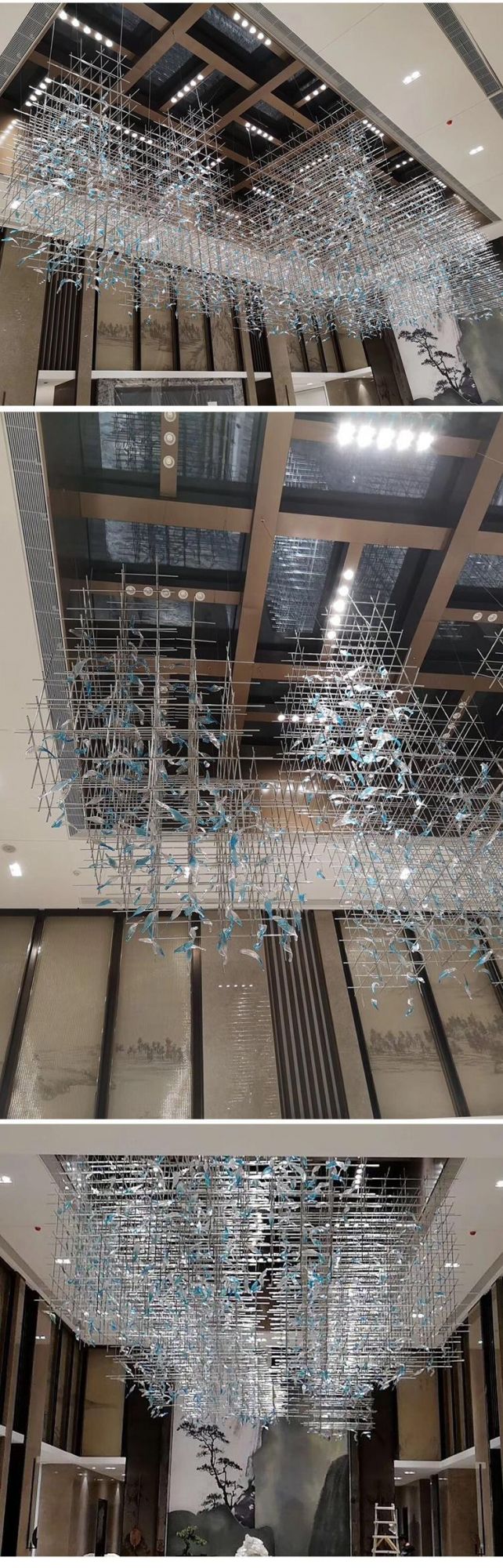New Listed Villa Commercial Show Room Large Luxury Glass Custom LED Chandelier Light