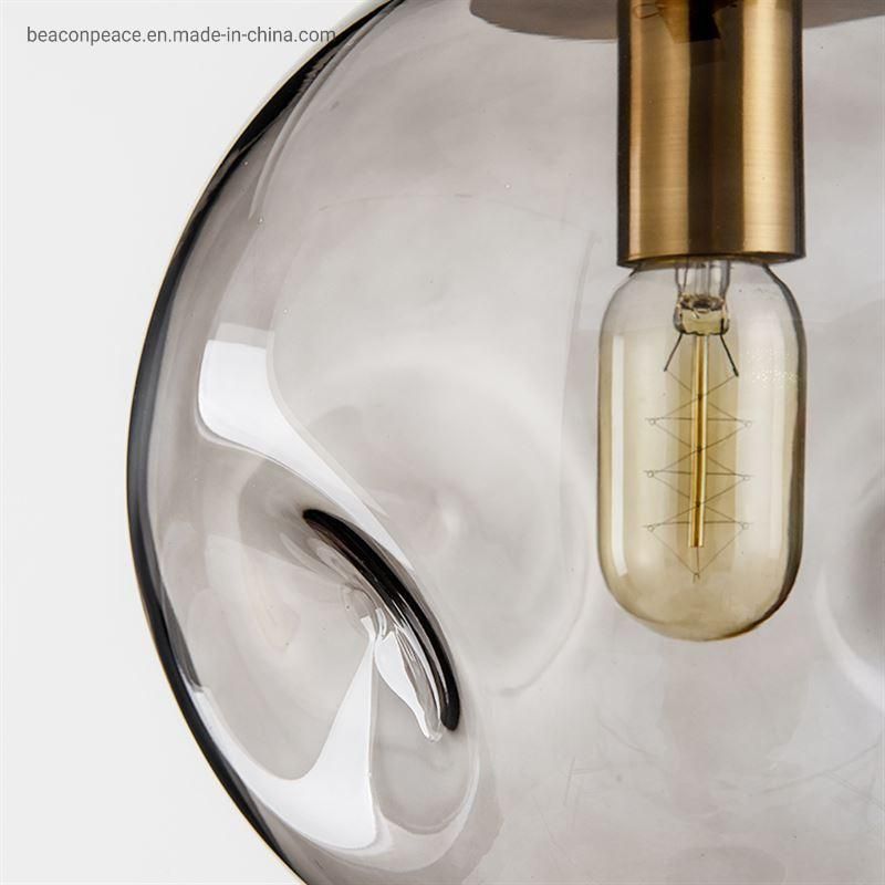 Smoked Glass Globe Decorative Modern Pendant Light