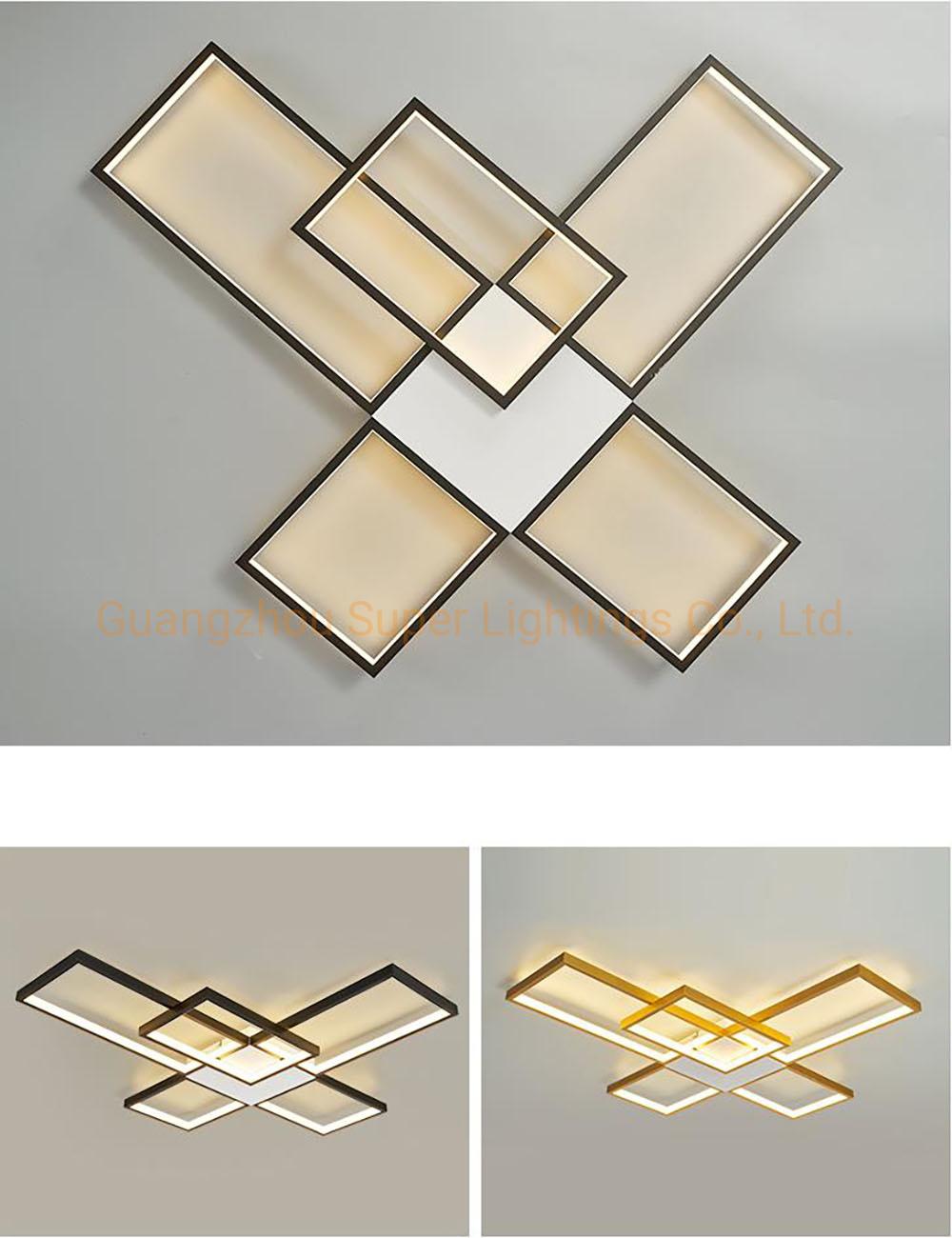 Square Light Recessed Chandelier LED Pendant Light for Living Room