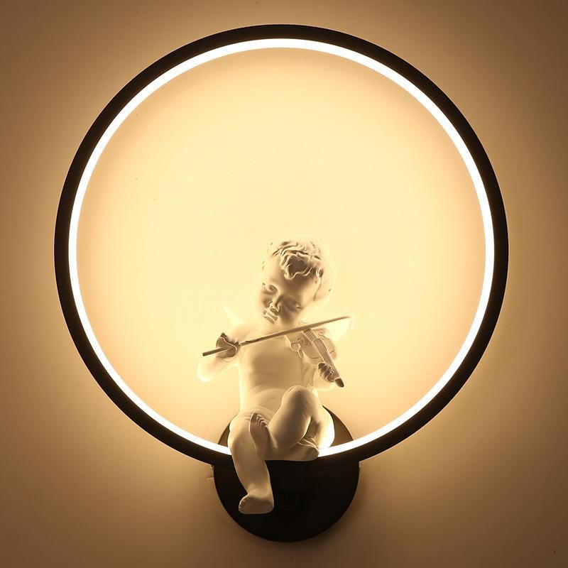 Round Angel Aluminum Decorative Interior Living Room Dining Room Angel Wall Lamp (WH-VR-18)