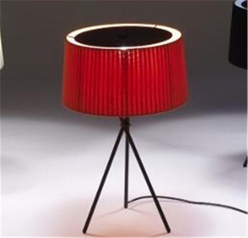 Modern Home Deco Luminaria Iron Tripod Fabric Lampshade Simple Standing Lamp Floor Light