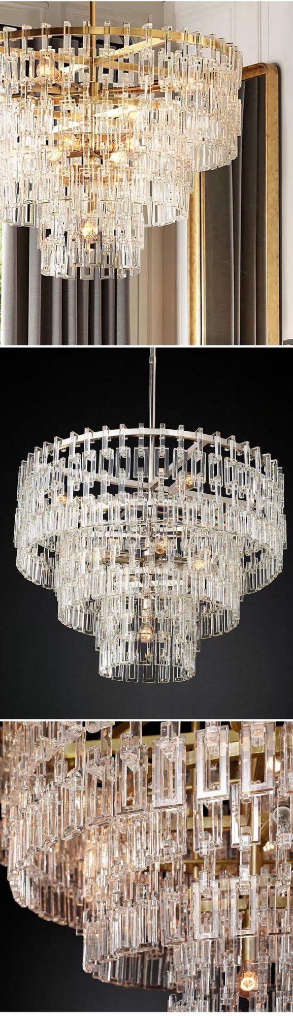 Large Custom Luxury Modern LED Chandelier K9 Crystal Chandelier