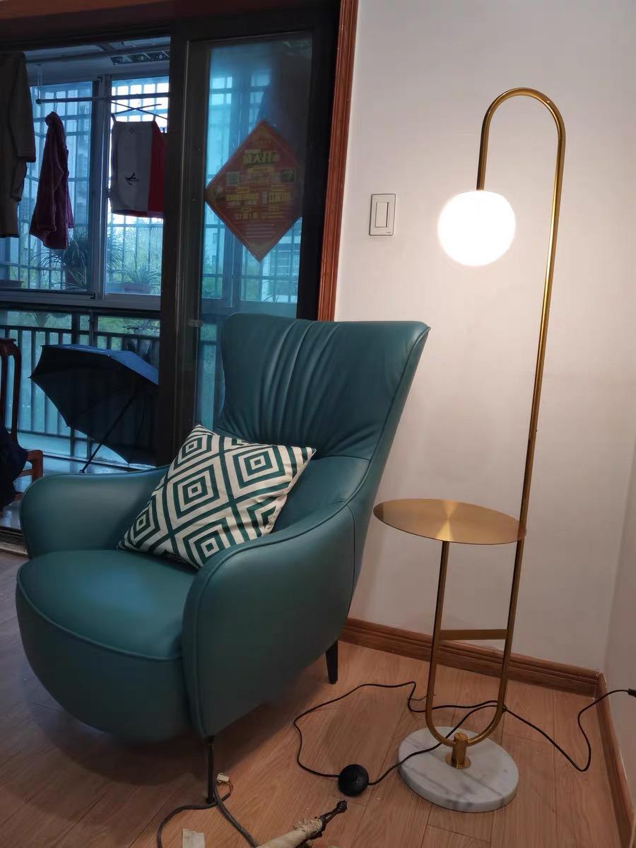 Modern Floor Lamp LED Standing Lamp with Round Table Glass Ball Art Deco Living Room Reading Lights (WH-MFL-89)