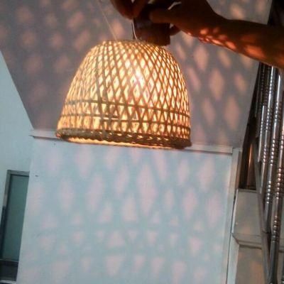 Rustic Bamboo Lampshade Weaving Chandelier Lamp Shade