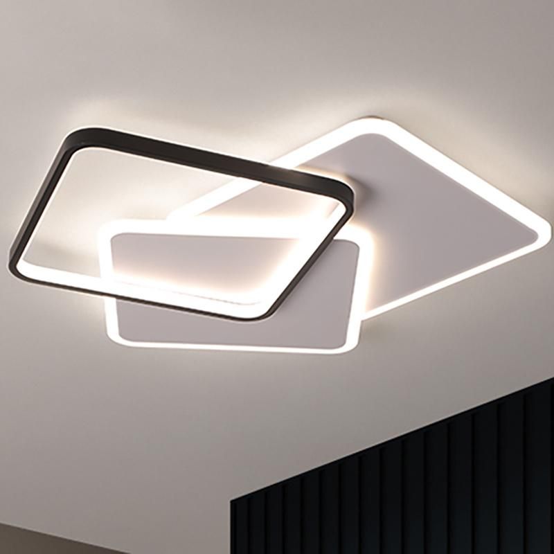 Overlapping Square Design Simple Style Ceiling Lamp Bedroom Lamp Pendant Lamp