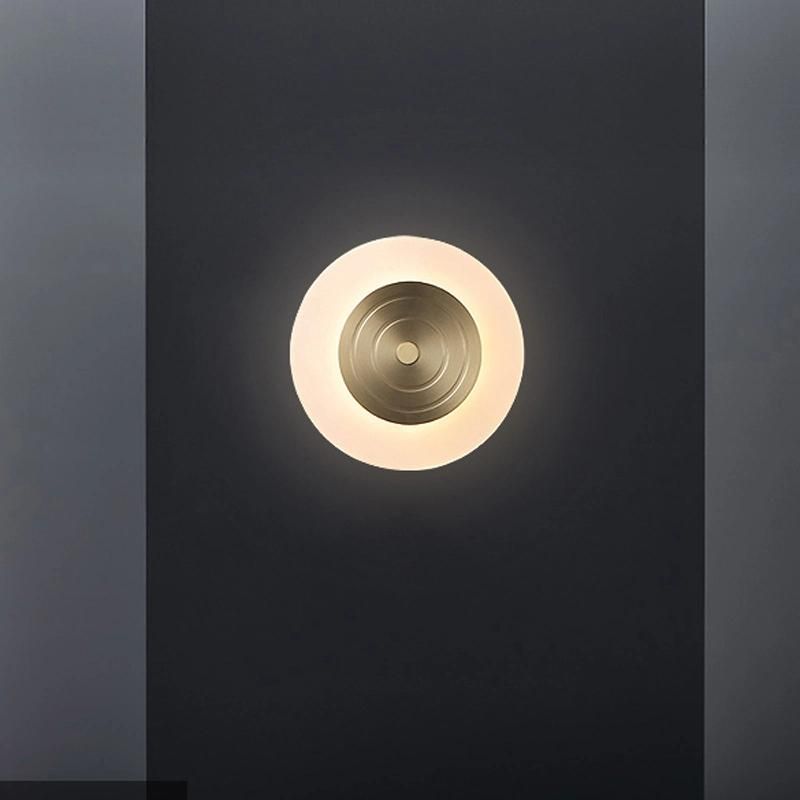 Post-Modern Simple Living Room Light Bedroom Study LED Creative Wheel Wall Lamp