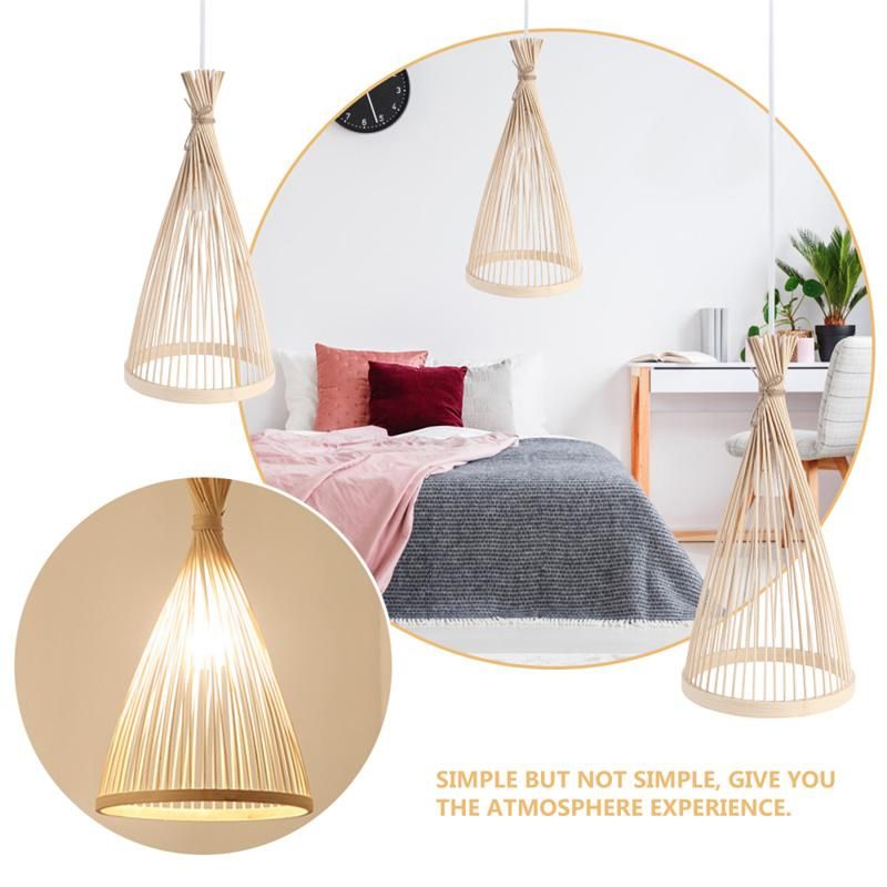 Classic Bamboo Chandelier Woven Bamboo Light Bamboo Hanging Lamp for Home Lampara Techo