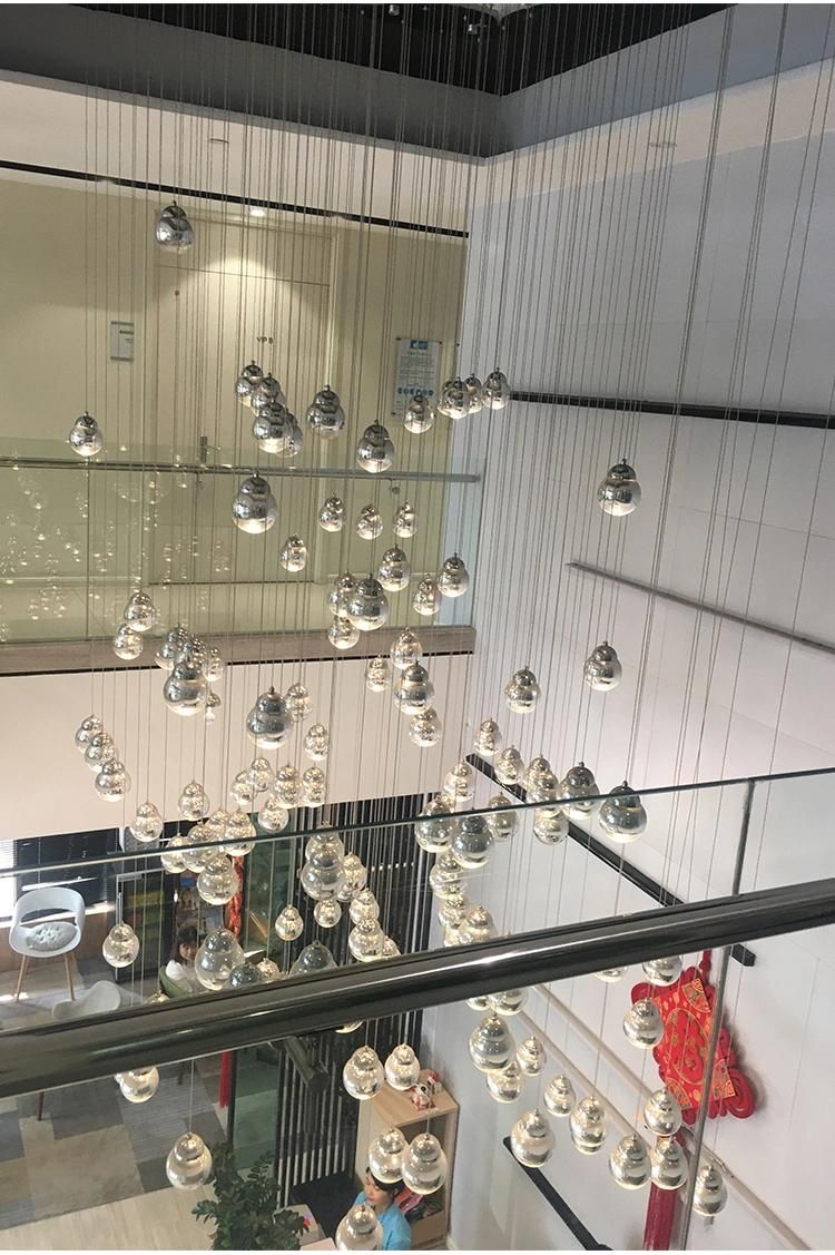 Creative Petal Lamp Decorative Exhibition Hall Commercial Hotel Custom Luxury Glass LED Chandelier