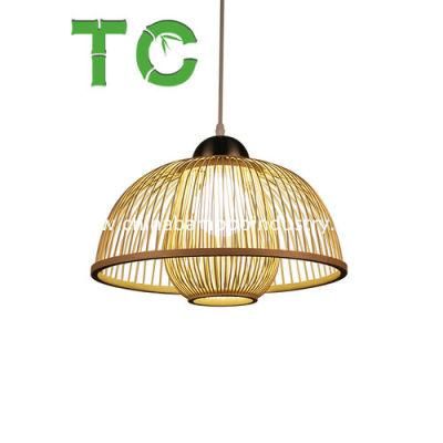 Wholesale Handmade Bamboo Woven Chandeliers Bamboo Pendant Ceiling Lamp