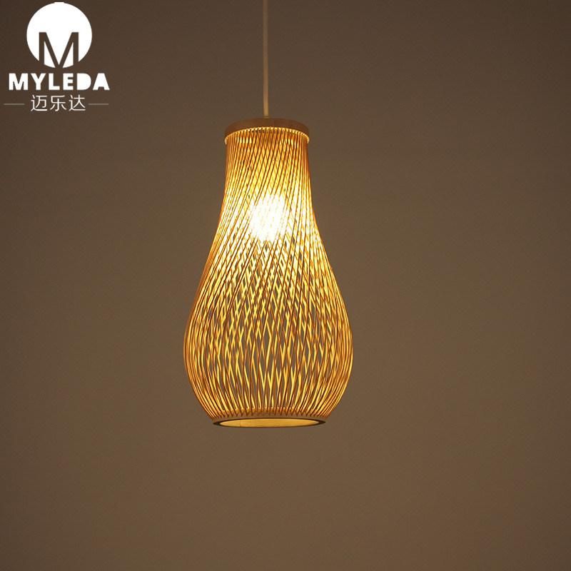 Rustic Vintage Bar Restaurant Bamboo Cage Pendant Hanging Lamp