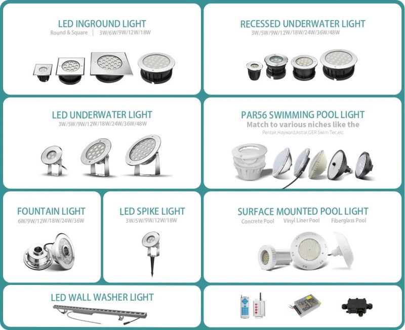 ABS Lamp Body PAR56 Small Concrete Swimming Pool Light Housing