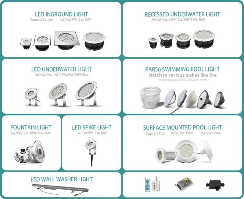 ABS Lamp Body PAR56 Small Concrete Swimming Pool Light Housing