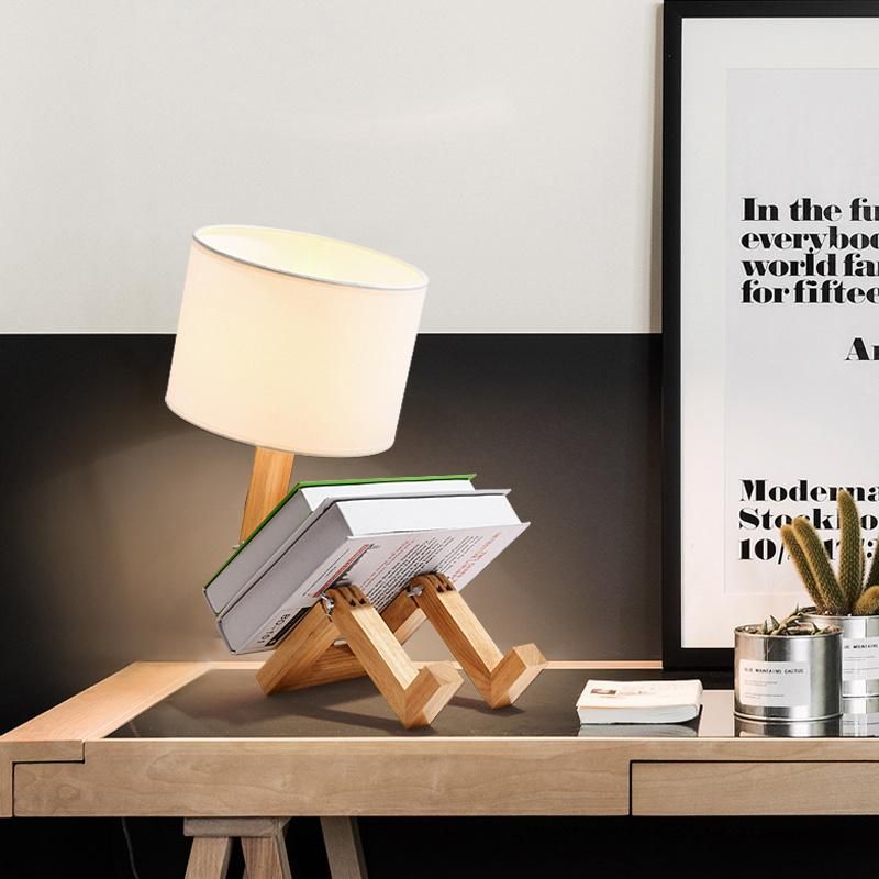 Vintage Wooden Table Lamps Bedside Lamps Designer Reading Light LED