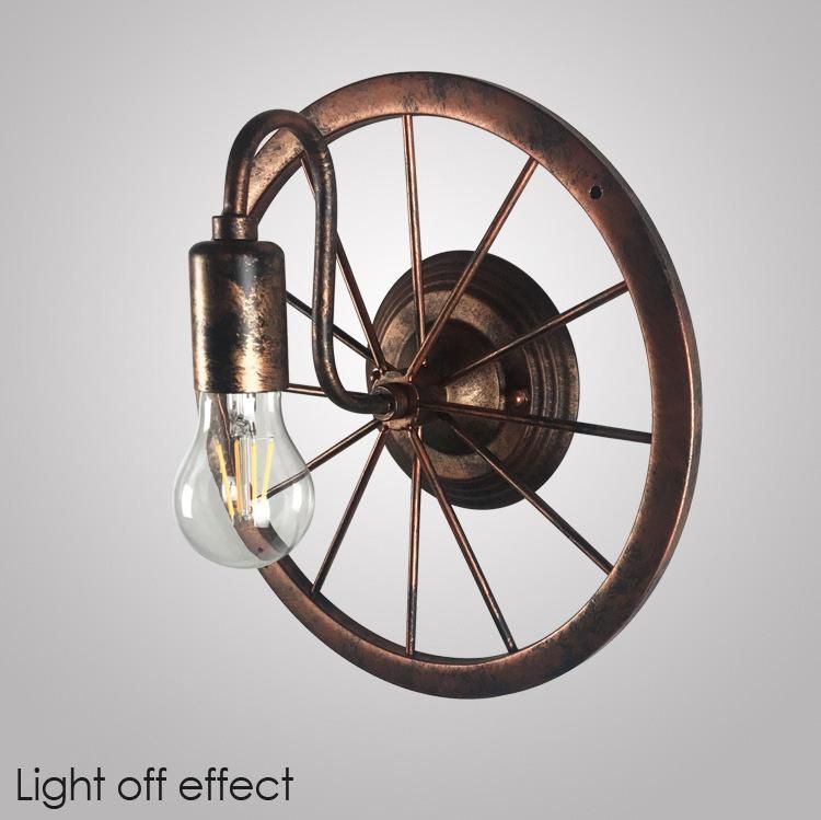 Retro Industrial Restaurant Bar Wall Cafe Corridor Lamp Wheel Wall Lamp (WH-VR-38)