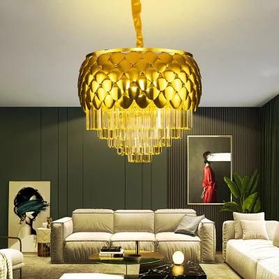 Dafangzhou Light China Linear Crystal Chandelier Manufacturers Glass Chandelier Gray Frame Color Modern Chandelier Applied in Living Room