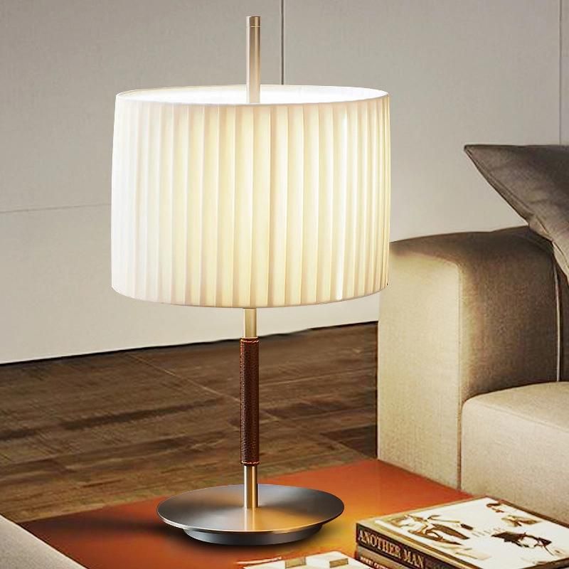 Round Circle White Shade Table Lamp Reading Lamp Bedside Lamp