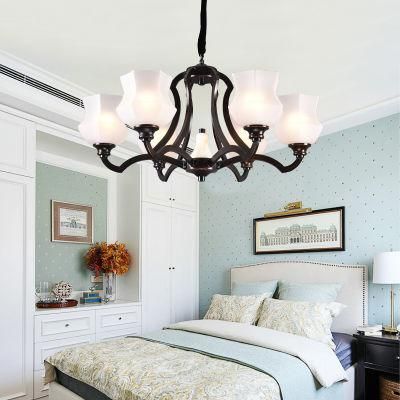 Chandeliers and Decorative Lights American Dining Simple Iron Pendant Lamp
