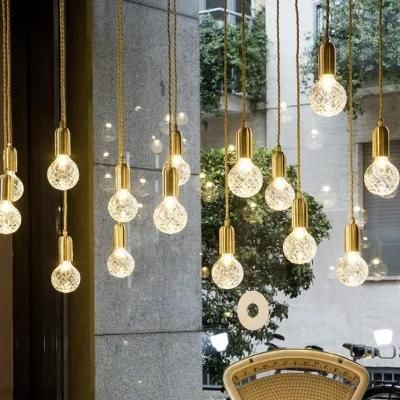 Small Glear Glass Pendant Lights for Indoor Dining Room Kitchen Lighting Fixtures (WH-GP-23)