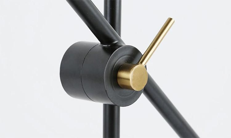 Brass and Black Modern Hotel Project Bedside Desk Table Lamp, Can Be Adjustable up and Down