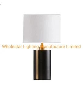 Modern Table Lamp and Fabric Shade-Series (WHT-593)