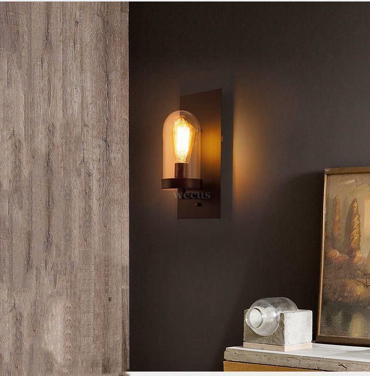 Farmhouse Lighting Retro Loft Glass Lamp Industry Vintage Wall Lights (WH-VR-28)
