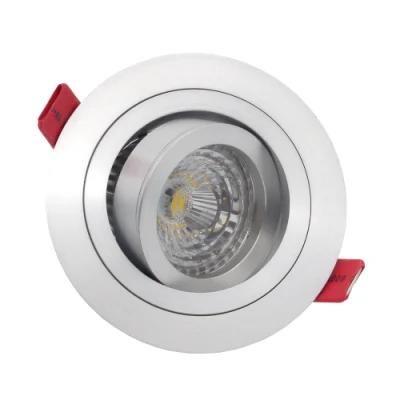 Lathe Aluminum GU10 MR16 Round Tilt Recessed LED Downlight (LT2300)