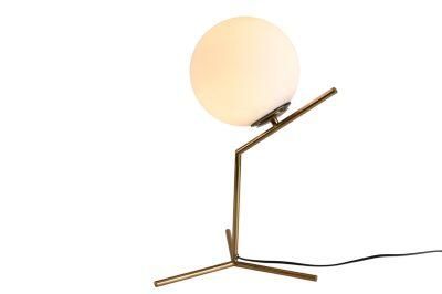 Modern Desk Lamp with Glass Shade for Bedroom (T-18040603)