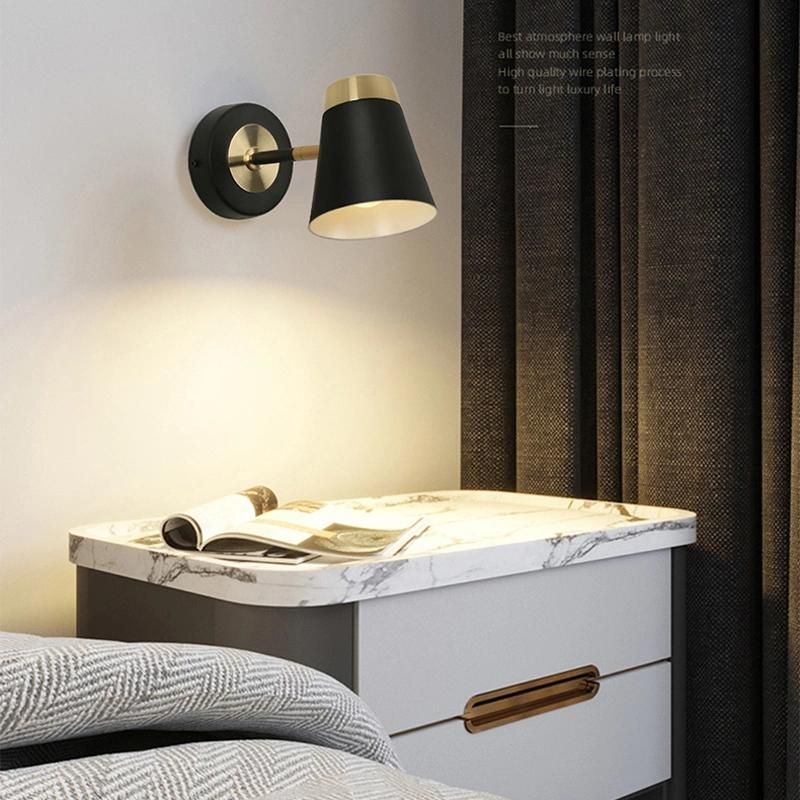 Bedroom Living Room Rotating Bedside Light Creative Modern Simple Wall Lamp