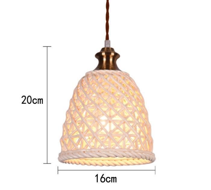 Wholesale Custom Morden Design Vintage Ceramic Woven Pendant Light