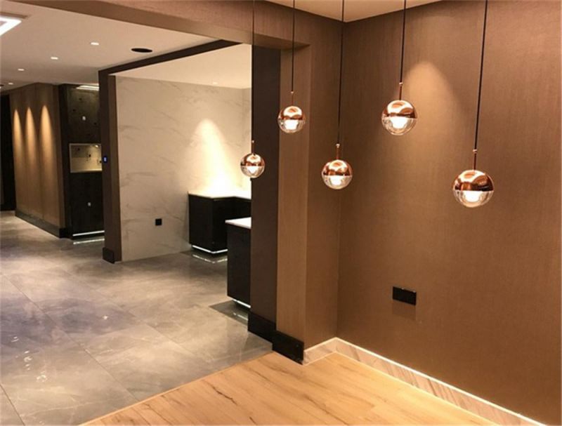 Modern LED Pendant Lights Hanging Metal Ball Glass Pendant Lamp Nordic Simplicity Home Decor Bedroom Bedside Light Fixture