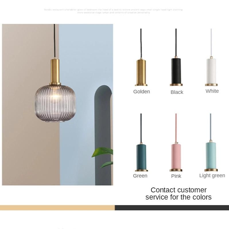 Modern Pendant Lights Gray Glass LED Nordic Restaurant Hanging Lighting (WH-GP-42)