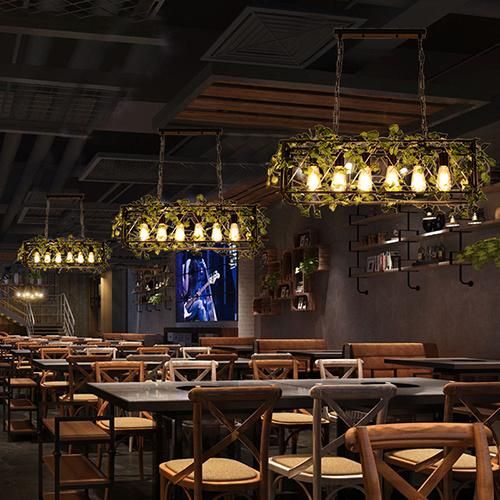 Indoor industrial Hanging Lighting Chandelier Lamp for Restaurant Decoration Light