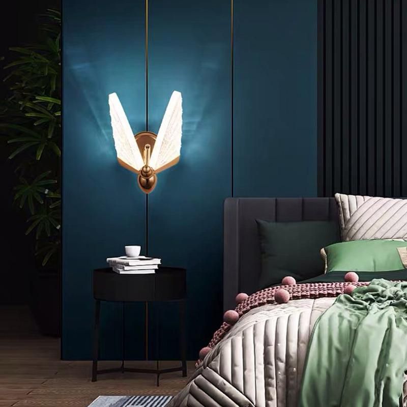 Postmodern Minimalist Living Room Bedroom Bedside Butterfly LED Wall Lamp (WH-OR-55)