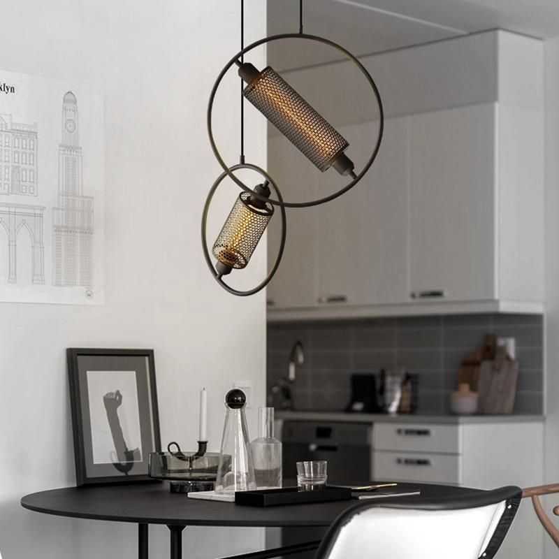 Simple Round Pendant Light Industrial Creative Personality Bedroom Cafe Decorative Postmodern Pendant Lamp (WH-AP-110)