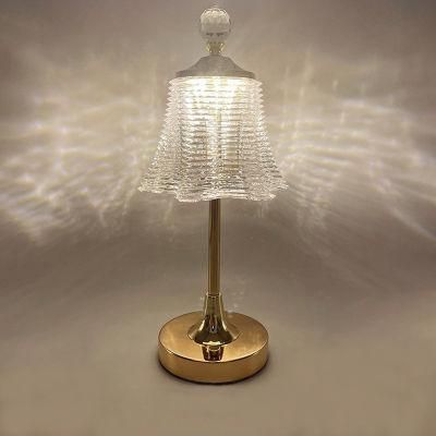 Diamond Lamp LED Lamp Bedside Bedroom Creative Crystal Lamp Romantic Atmosphere Rechargeable USB Small Night Light