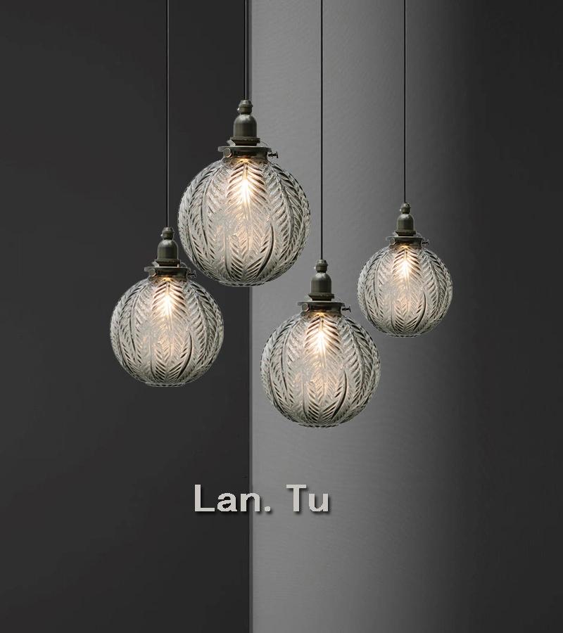Glass Chandelier Hanging Lights Living Room Restaurant Pendant Lamps Shop Lights (WH-GP-73)