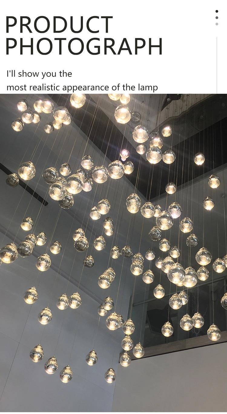 Creative Petal Lamp Decorative Exhibition Hall Commercial Hotel Custom Luxury Glass LED Chandelier