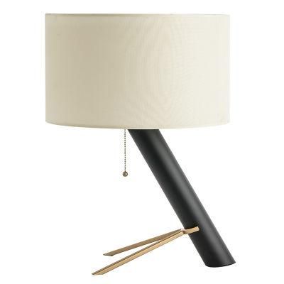 Postmodern American Simple Cloth Cover Iron Table Lamp Bedroom Bedside Table Lamp